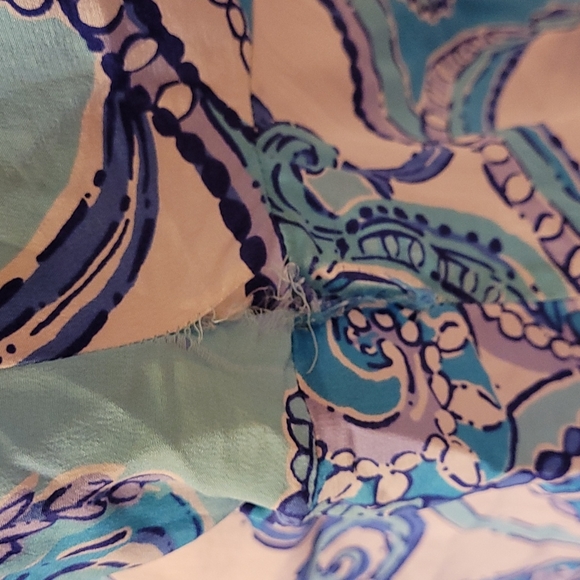 LILLY PULITZER silk blue blouse - Picture 4 of 7
